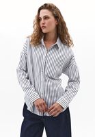 Bayan Çok Renkli Oversize Çizgili Gömlek