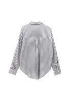 Bayan Çok Renkli Oversize Çizgili Gömlek