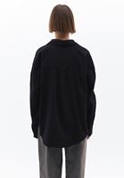 Bayan Siyah Cep Detaylı Oversize Gömlek