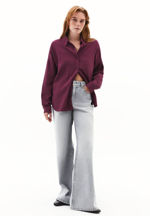 Cepli Oversize Gömlek ve Pantolon Kombini	