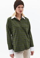 Bayan Çok Renkli Pamuklu Loose-Fit Gömlek