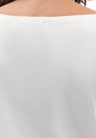 Bayan Krem Pamuklu Bot Yaka Tişört