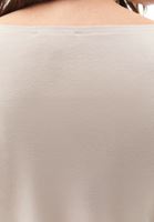 Bayan Bej Pamuklu Bot Yaka Tişört