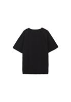 Bayan Siyah Pamuklu Boyfriend Tişört