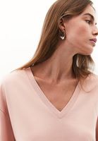 Bayan Pembe Pamuklu Boyfriend Tişört