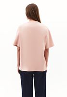 Bayan Pembe Pamuklu Boyfriend Tişört