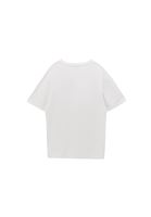 Bayan Beyaz Pamuklu Boyfriend Tişört