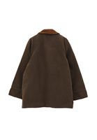 Bayan Kahverengi Yaka Detaylı Oversize Ceket