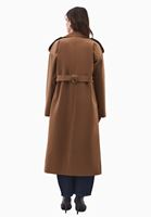 Bayan Kahverengi Kemer Detaylı Trençkot