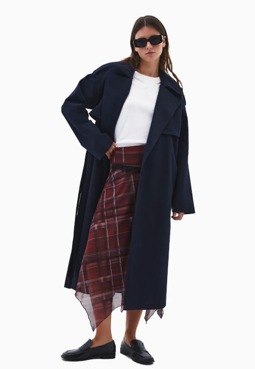  Kemer Detaylı Trençkot