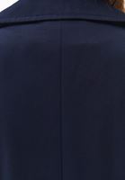 Bayan Lacivert Kemer Detaylı Trençkot