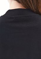 Bayan Siyah Pamuklu Oversize Tişört