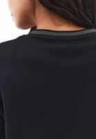 Bayan Siyah V Yaka Oversize Tişört