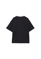 Bayan Siyah V Yaka Oversize Tişört