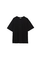 Bayan Siyah Sıfır Yaka Boyfriend Tişört