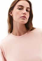 Bayan Pembe Sıfır Yaka Boyfriend Tişört
