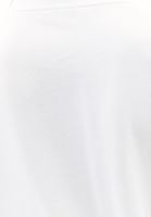 Bayan Beyaz Sıfır Yaka Boyfriend Tişört