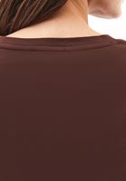 Bayan Kahverengi Pamuklu Oversize Tişört