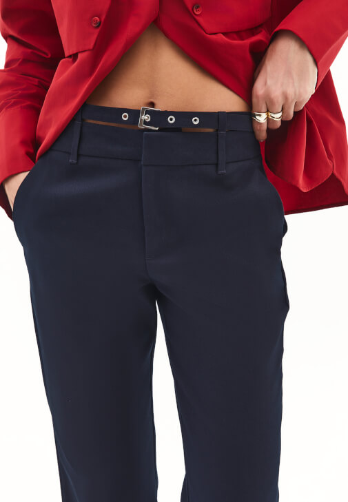 Kemerli Flare Pantolon ve Gömlek Kombini