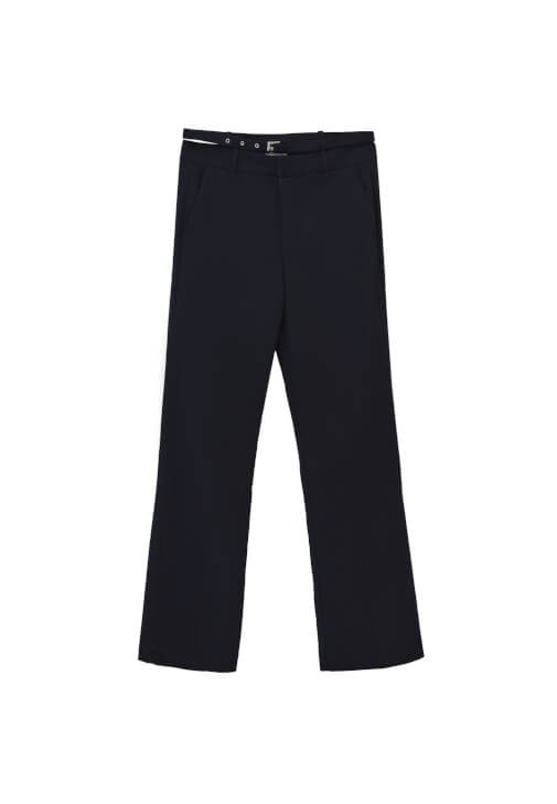 Kemerli Flare Pantolon ve Gömlek Kombini