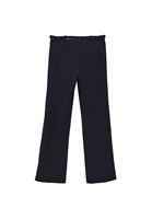 Bayan Lacivert Kemer Detaylı Flare Pantolon