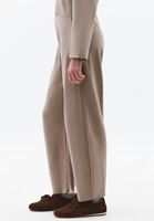 Bayan Kum Beji Yüksek Bel Barrel-Fit Pantolon