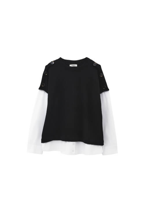 Gömlek Detaylı Kazak ve Wide-Leg Denim Kombini