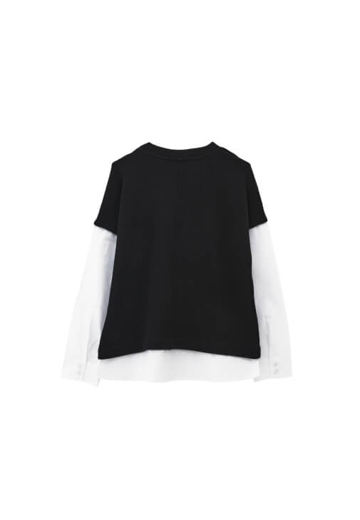 Gömlek Detaylı Kazak ve Wide-Leg Denim Kombini