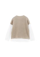 Bayan Bej Gömlek Detaylı Kazak