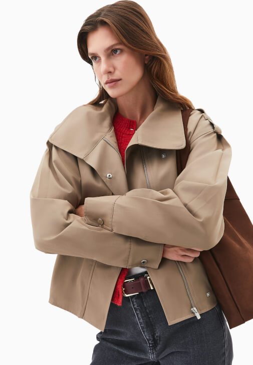  Kemer Detaylı Oversize Trençkot