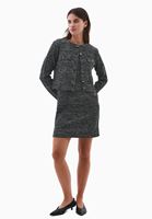 Bayan Siyah Triko Mini Elbise