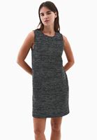 Bayan Siyah Triko Mini Elbise