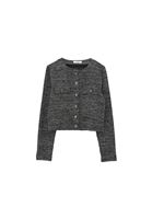 Bayan Siyah Düğme Detaylı Hırka