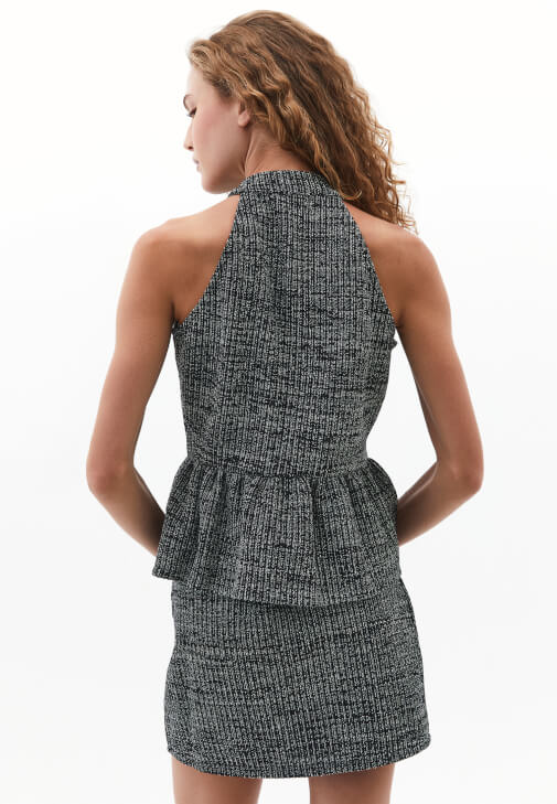 Triko Yelek ve Triko Etek Kombini