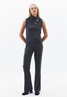 Bayan Füme Yüksek Bel Flare Pantolon