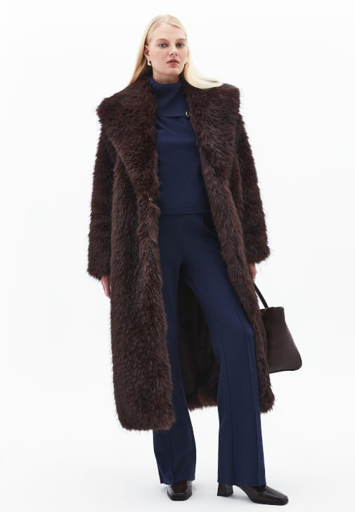 Lacivert Yüksek Bel Flare Pantolon