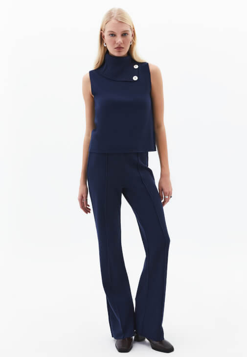 Flare Pantolon ve Kaban Kombini