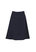 Bayan Lacivert Yüksek Bel Midi Etek