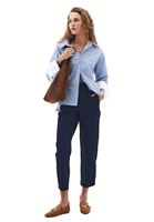 Bayan Lacivert Ultra Yüksek Bel Carrot-Fit Pantolon