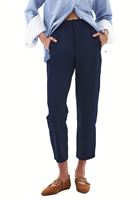 Bayan Lacivert Ultra Yüksek Bel Carrot-Fit Pantolon