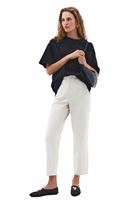 Bayan Krem Ultra Yüksek Bel Carrot-Fit Pantolon