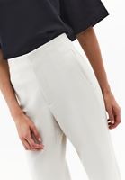 Bayan Krem Ultra Yüksek Bel Carrot-Fit Pantolon