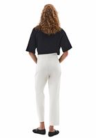 Bayan Krem Ultra Yüksek Bel Carrot-Fit Pantolon