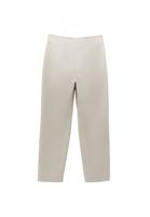 Bayan Krem Ultra Yüksek Bel Carrot-Fit Pantolon