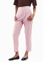Bayan Pembe Ultra Yüksek Bel Carrot-Fit Pantolon