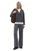 Bayan Füme Yumuşak Dokulu V Yaka Kazak