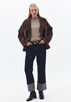 Bayan Kum Beji Yüksek Yaka Crop Kazak