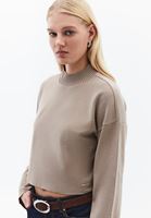 Bayan Kum Beji Yüksek Yaka Crop Kazak