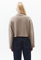 Bayan Kum Beji Yüksek Yaka Crop Kazak