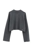 Bayan Füme Yüksek Yaka Crop Kazak